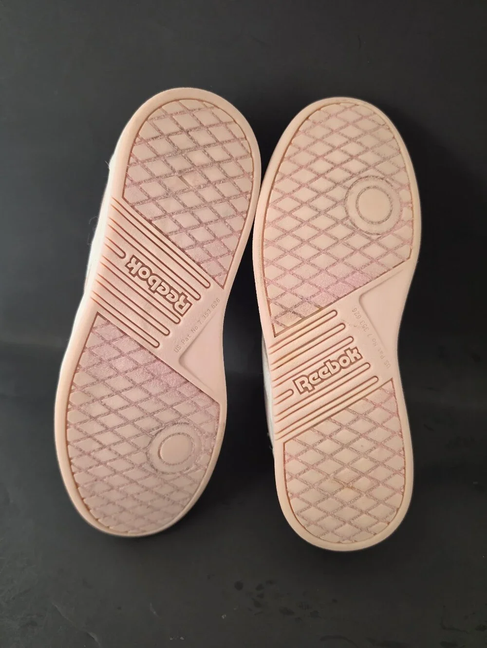 Reebok White Sneakers with Pink Accents - Women's Low Top